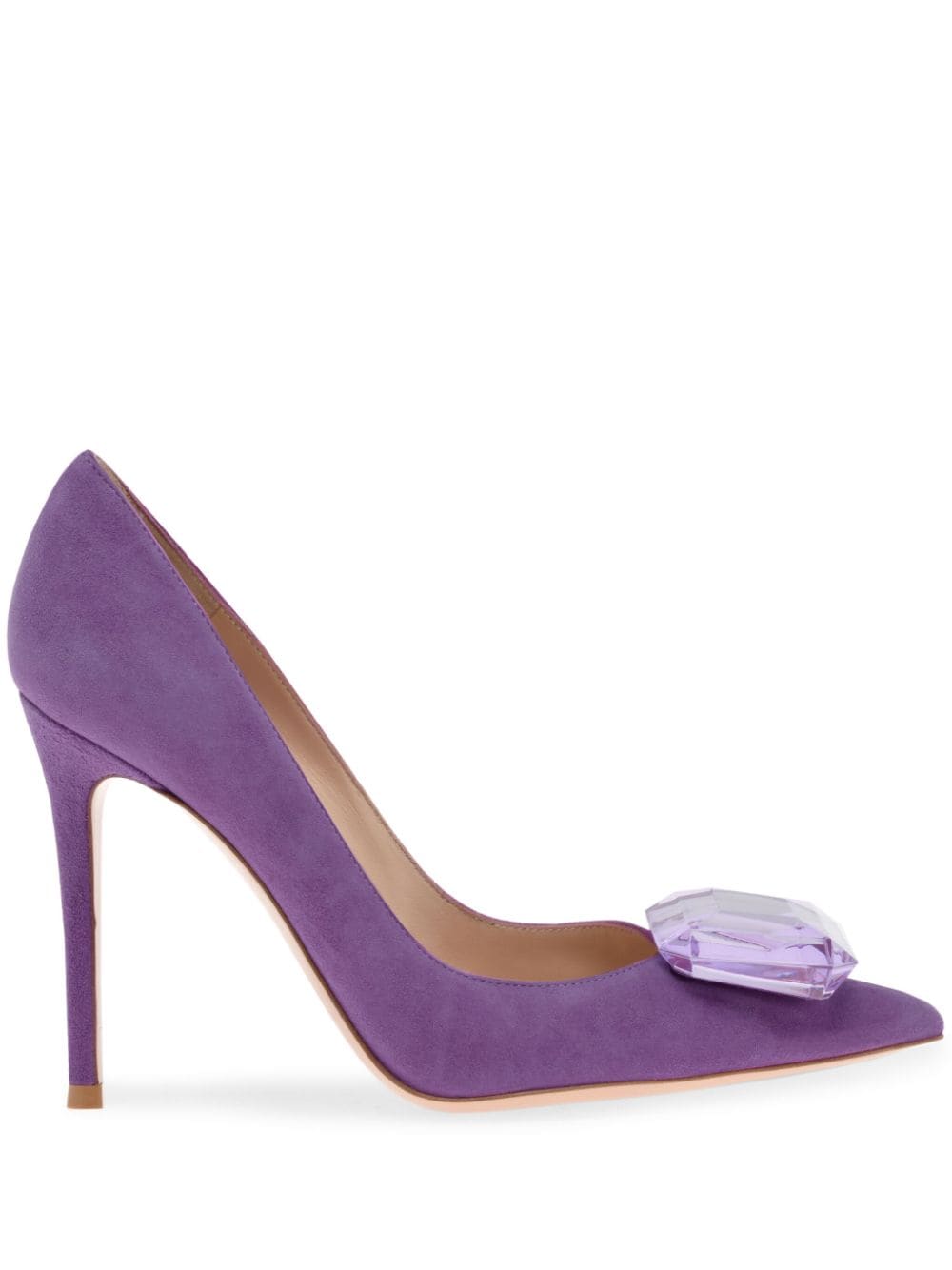 Shop Gianvito Rossi 105mm Jaipur Pumps In Purple