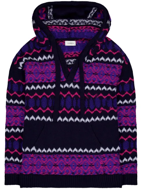 Laneus fair-isle jumper