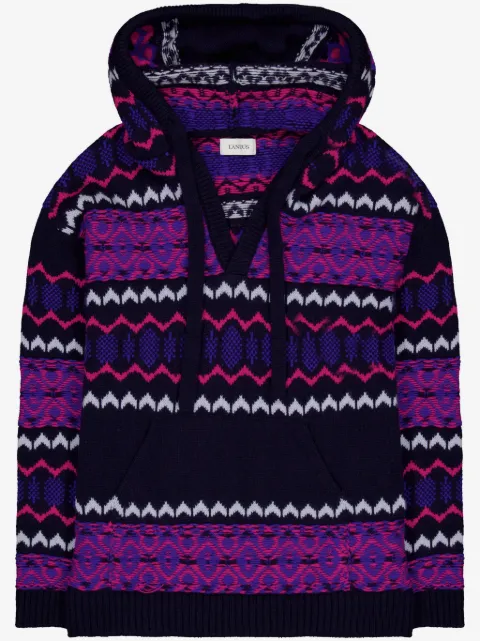 Laneus fair-isle jumper