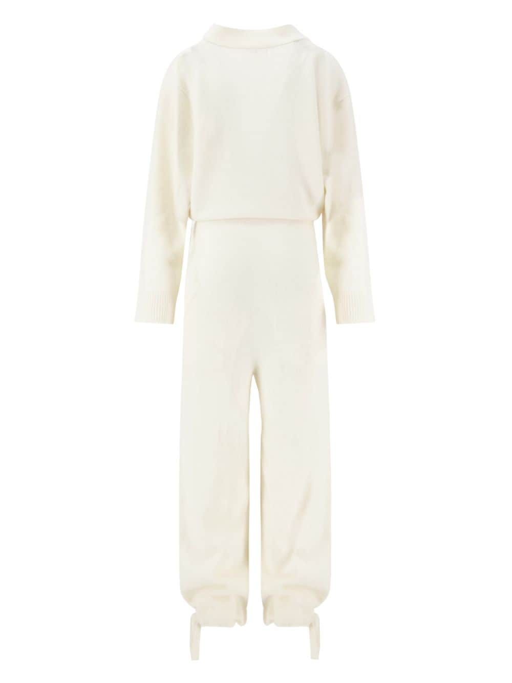 Laneus Jumpsuit met knoopsluiting - Wit