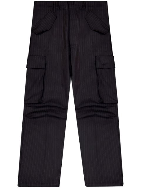 Laneus pinstripe-pattern cargo trousers 