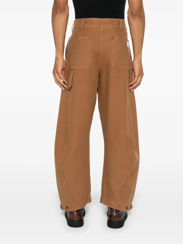 パンツ J W ANDERSON ORANGE LEATHER PANT JW Anderson Leather bootcut-leg Trousers | Orange | FARFETCH