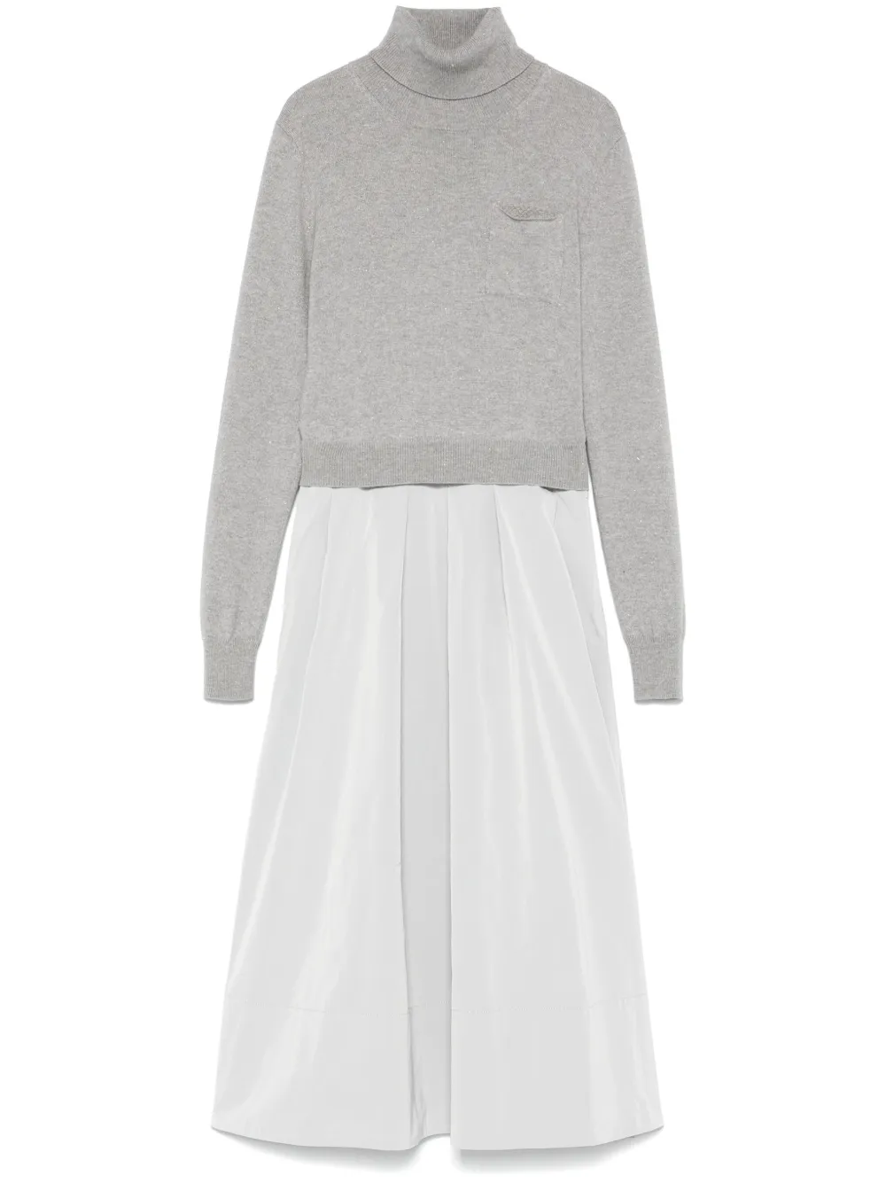 Peserico Midi-jurk met lurex-detail Grijs