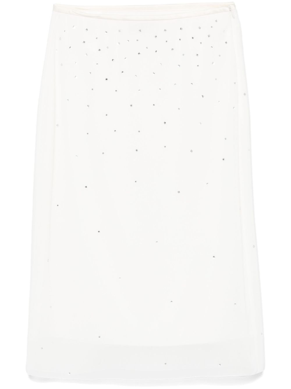 Peserico crystal-embellished skirt - Neutrals