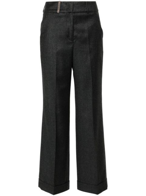 Peserico lurex flannel trousers 