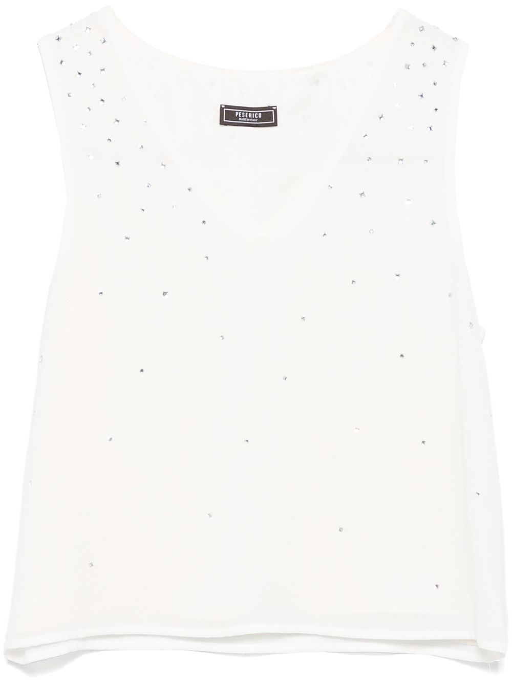 Peserico crystal-embellished top - Neutrals