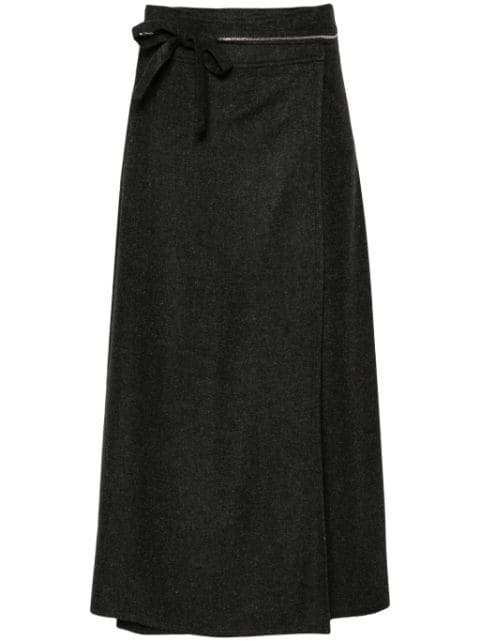 Peserico flannel midi skirt