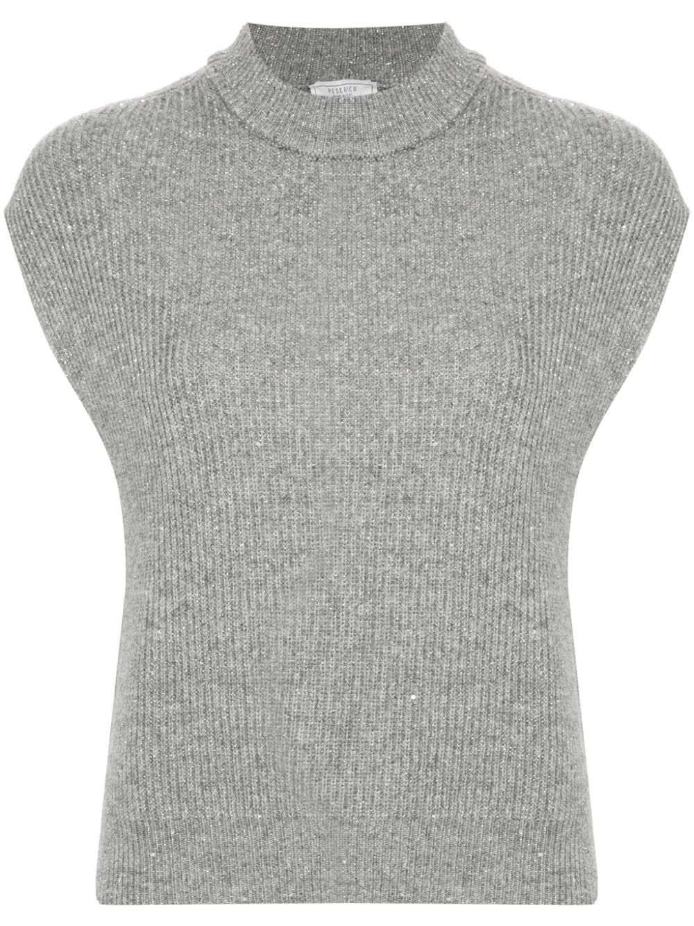 Peserico Pullover mit Pailletten - Grau