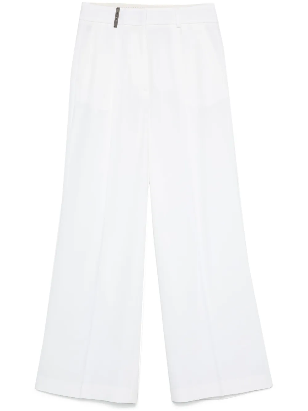 Peserico pleated palazzo pants - White