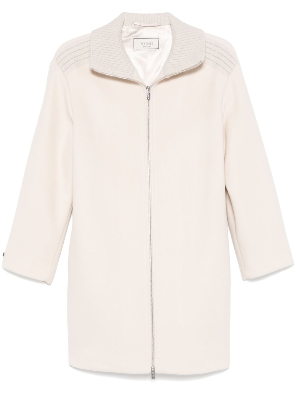 Peserico zip-up coat - Neutrals