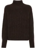 Peserico cable-knit sweater - Brown