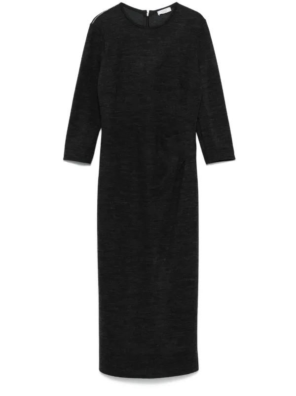 Grey jersey midi dress deals