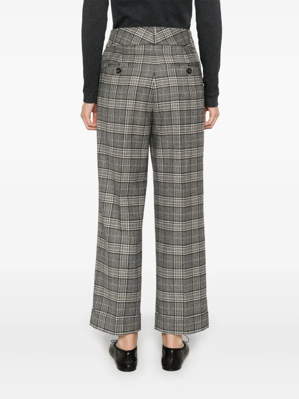 Peserico Geruite broek Grijs
