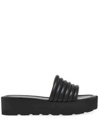 Gianvito Rossi Platform Slides | Black | FARFETCH SG