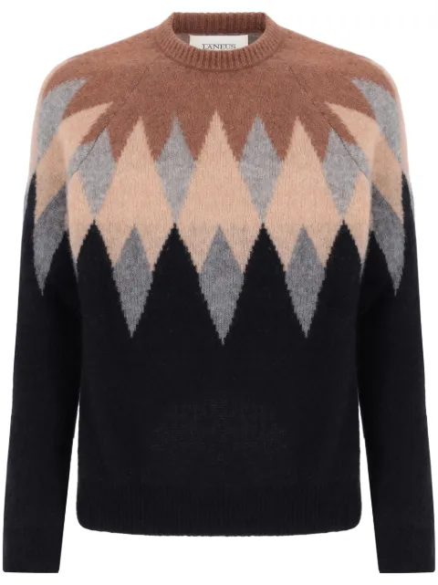 Laneus intarsia-knit jumper