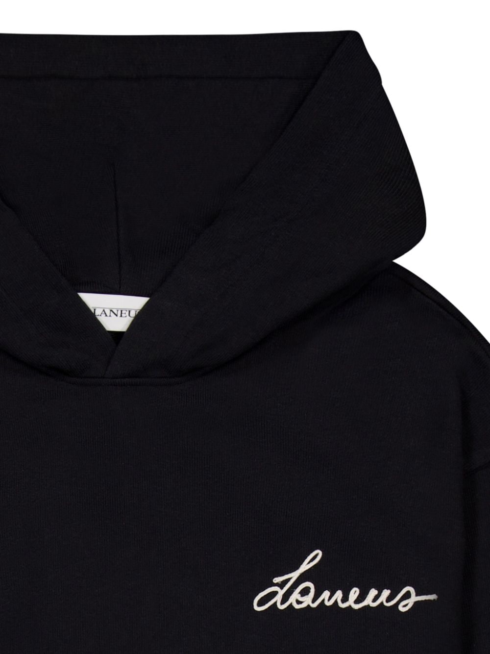 Shop Laneus Logo-embroidered Hoodie In Black