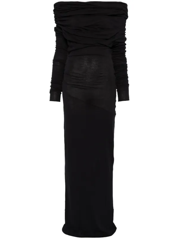 ワンピース ENTIRE STUDIOS LONG BLACK DRESS IN NYLON BLEND Entire Studios Long black dress in nylon blend – Lux Afrique