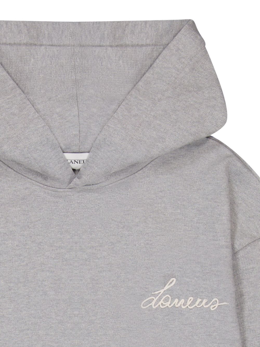 Shop Laneus Logo-embroidered Hoodie In Grey