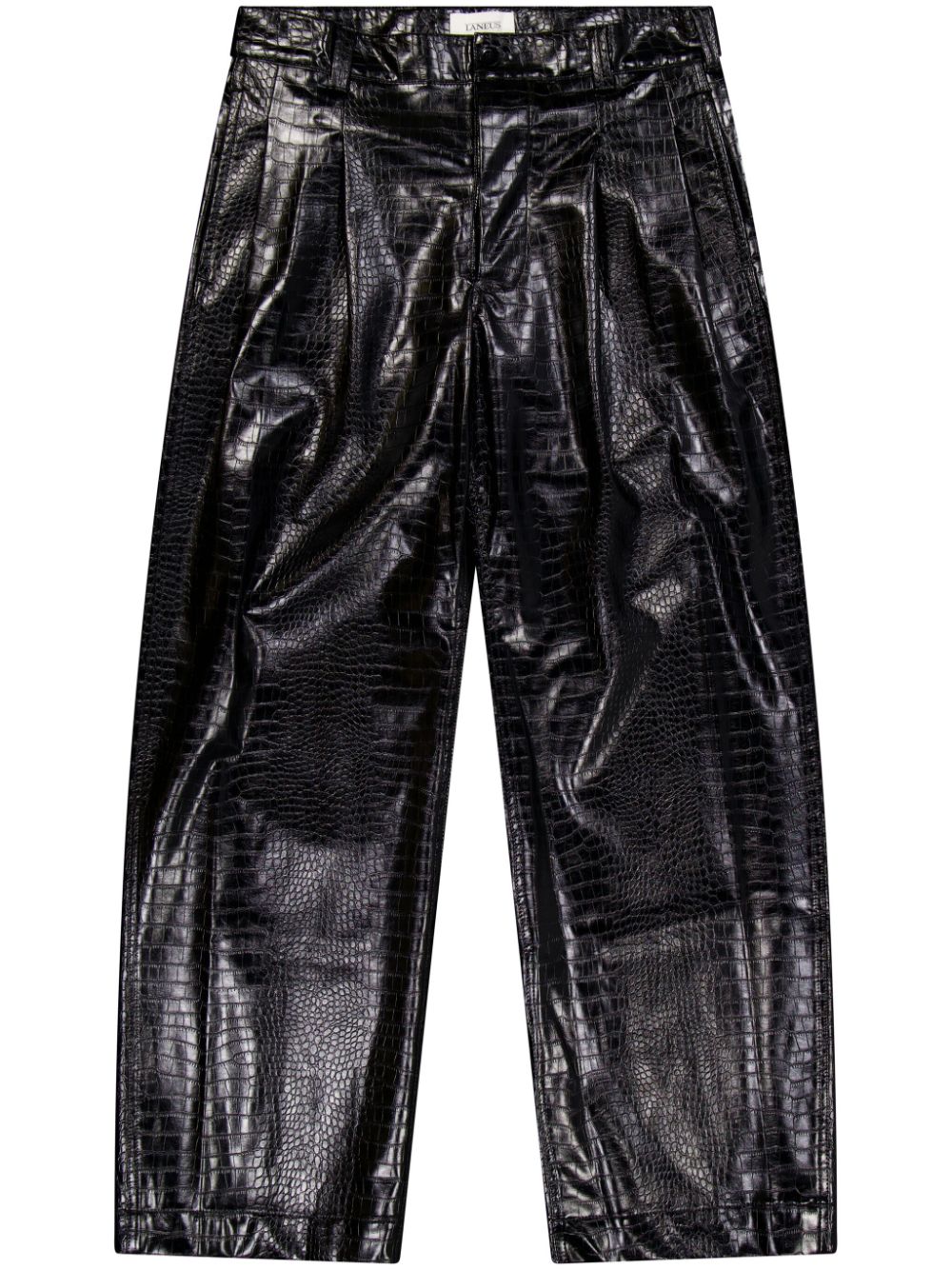 embossed crocodile leather trousers