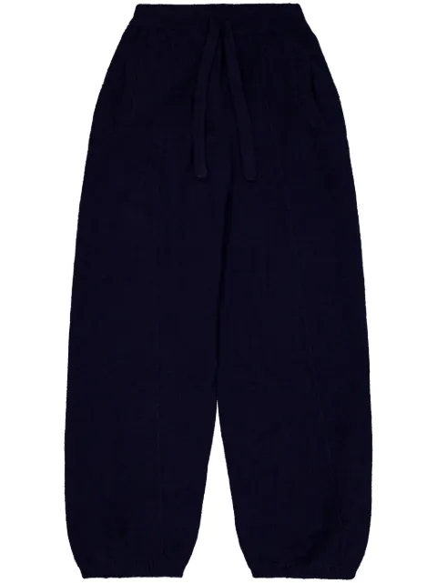 Laneus elasticated drawstring track pants 