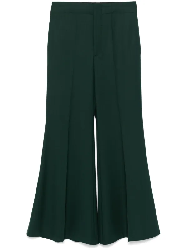 Victoria Beckham ワイドパンツ | グリーン | FARFETCH JP