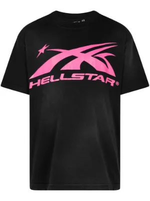 HELLSTAR ラインストーンロゴ Tシャツ | ブラック | FARFETCH JP