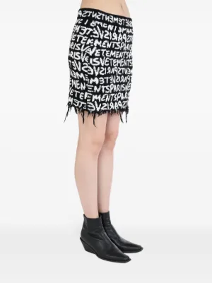 Thunder-print Skirt