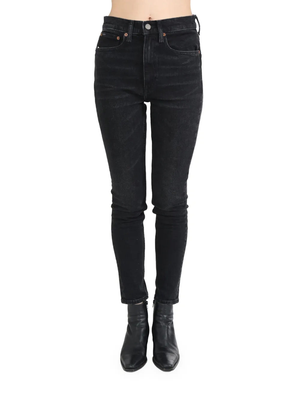 Polo Ralph Lauren logo-patch skinny jeans Women