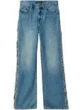 Purple Brand pearl-embellished cut-out jeans - Blue