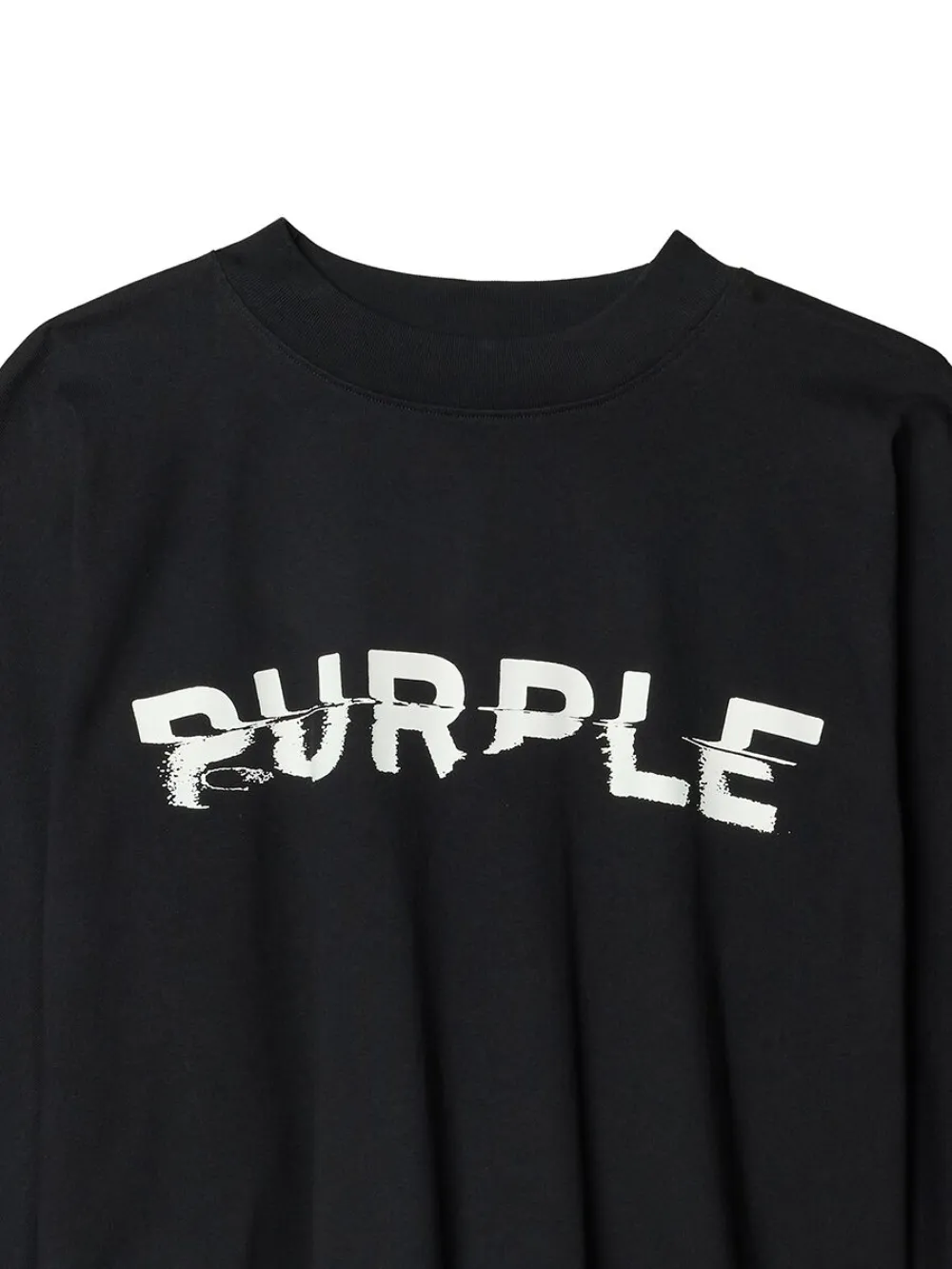 Purple Brand Distorted Wordmark T-shirt - Zwart