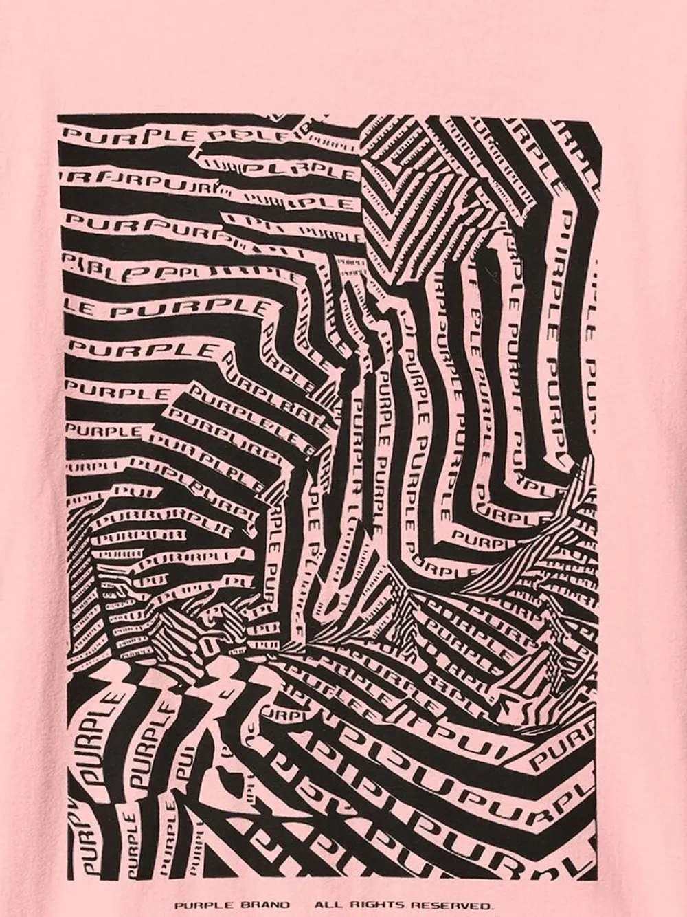 Purple Brand OP-Art T-shirt - Roze