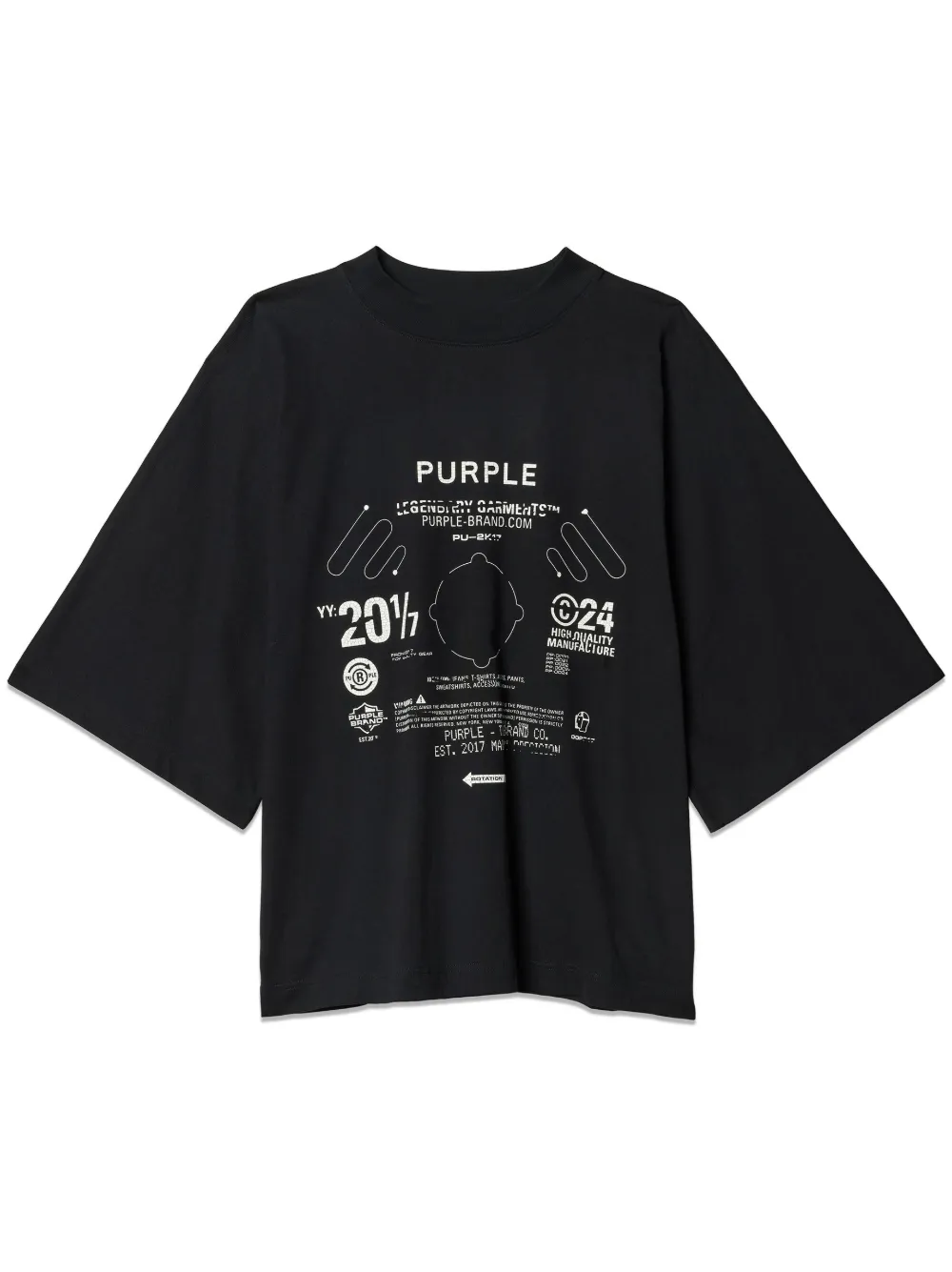 Purple Brand Blade T-shirt | Black | Image 1
