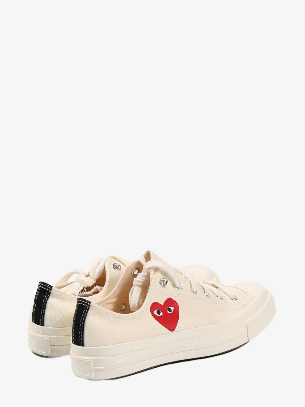 Comme Des Garçons Play X Converse Comme Des Garcons Play X Converse Chuck Taylor 70 Small Red Heart Low Top Sneakers In White