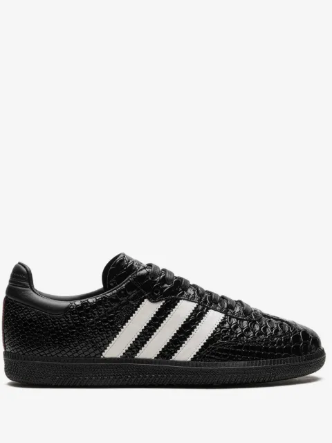 adidas crocodile-effect leather sneakers