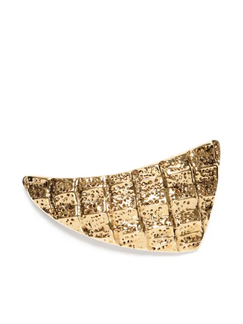 Saint Laurent Pre-Owned textured brooch