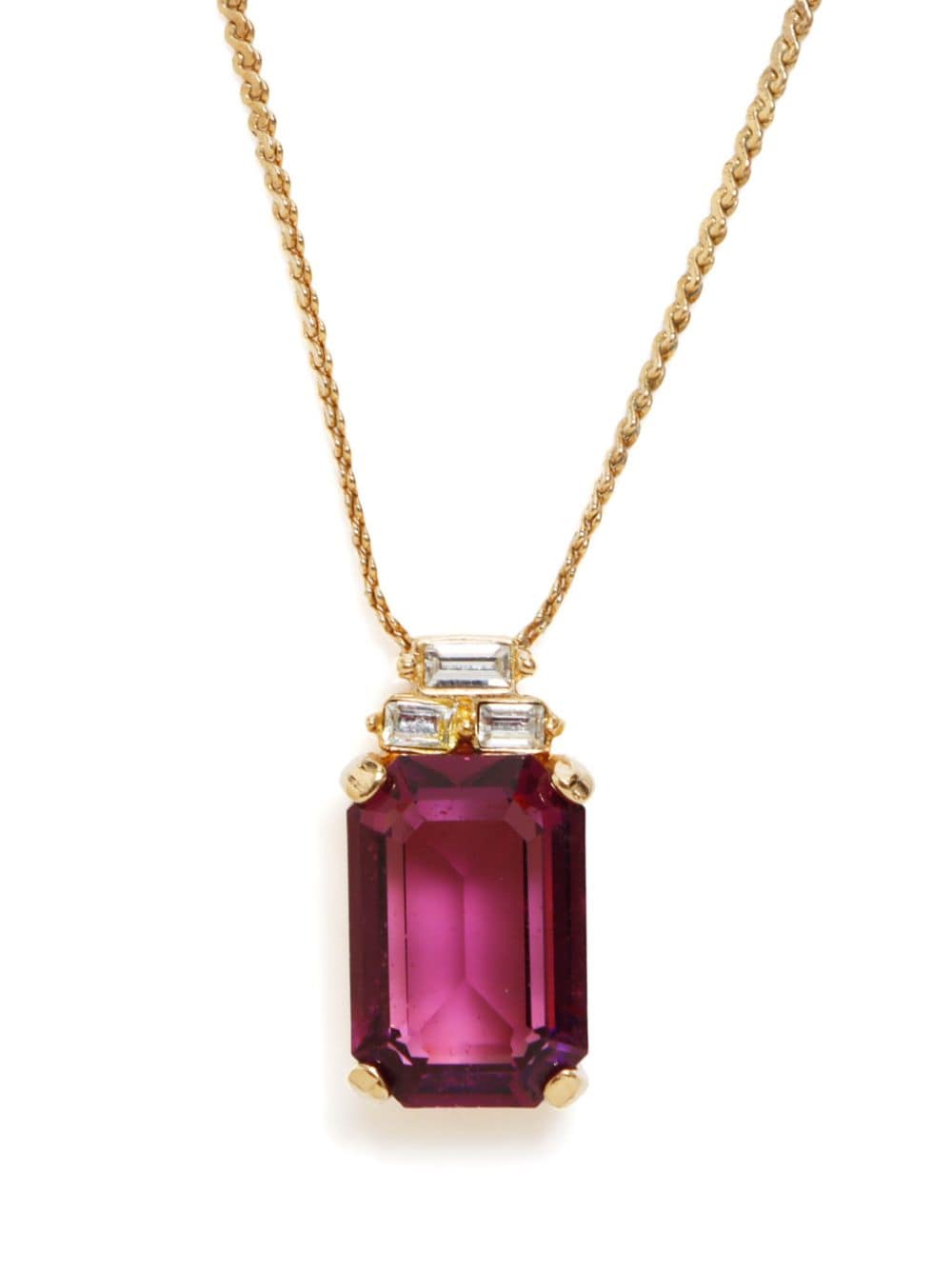 Christian Dior Pre-Owned gemstone pendant necklace - Goud