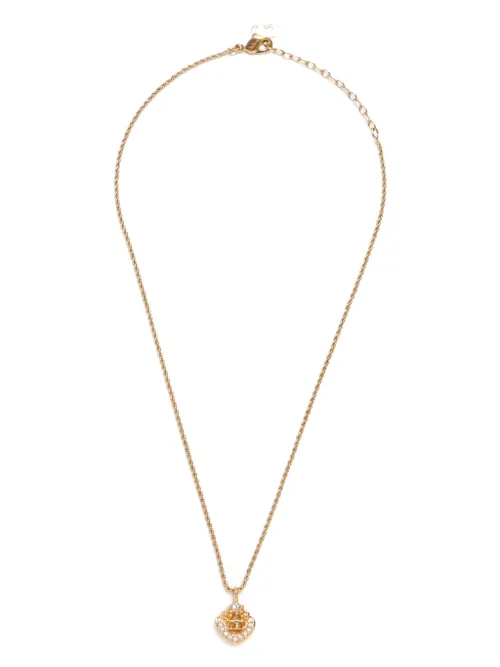 Collier CD à strass - Christian Dior Pre-Owned - Modalova