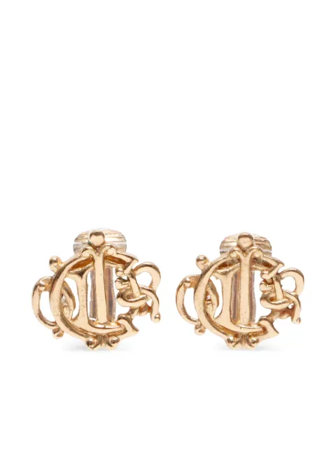 Christian Dior Pre-Owned أقراط كبس بشعار الماركة