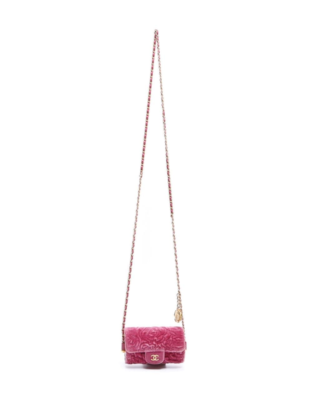 Pre-owned Chanel 2022 Vevet Mini Bag In Pink