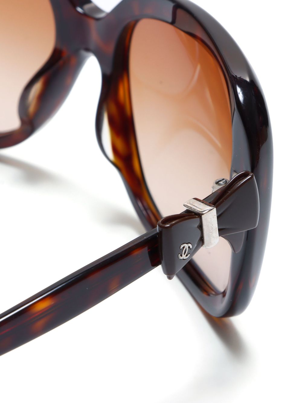 CHANEL 2000s tortoiseshell rectangle-frame sunglasses Women