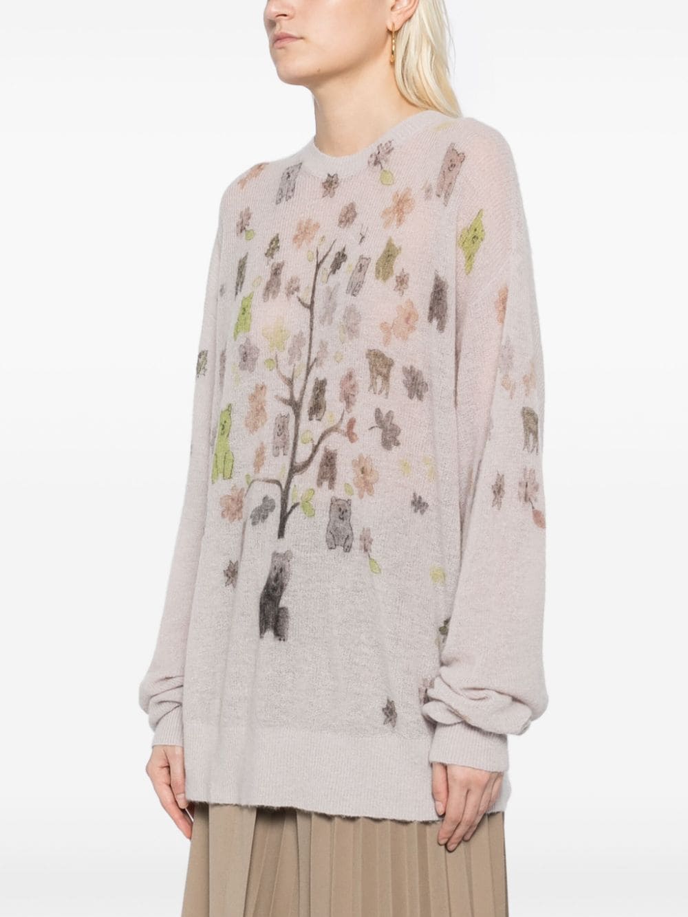 Shop Jnby Printed Jumper In Pink