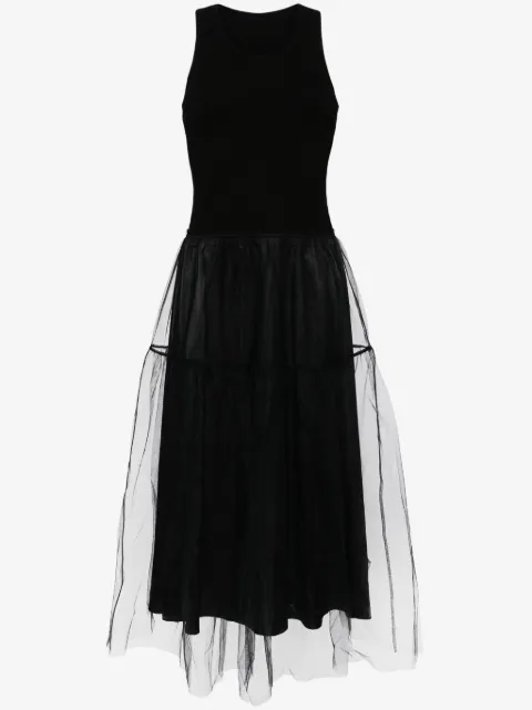JNBY vestido midi con apliques de tul