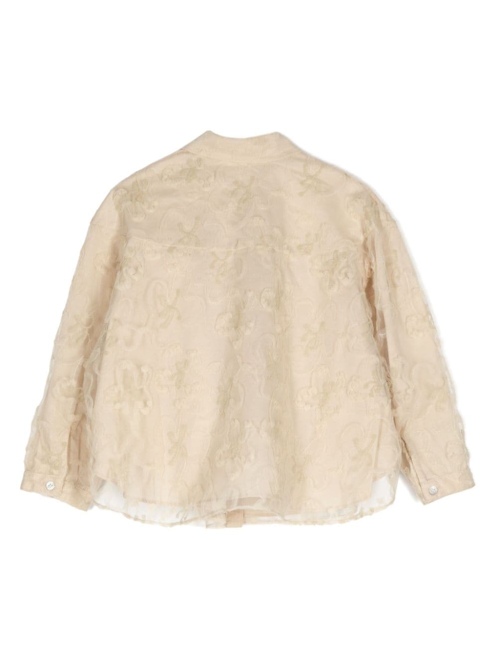 Shop Jnby By Jnby Lace-detailing Shirt In Neutrals