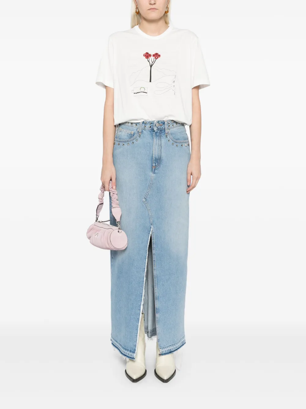 JNBY T-shirt met grafische print Wit