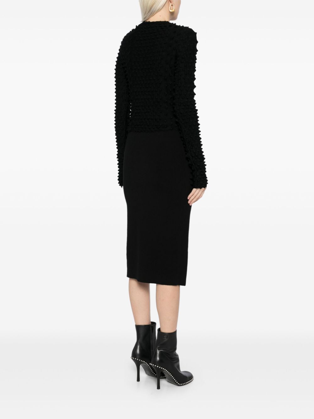 Shop Jnby Cropped Cardigan In Black