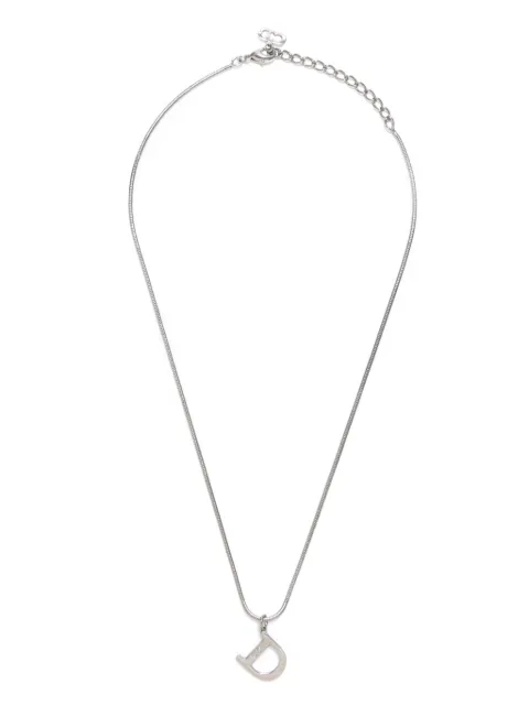 Christian Dior Pre-Owned logo pendant necklace