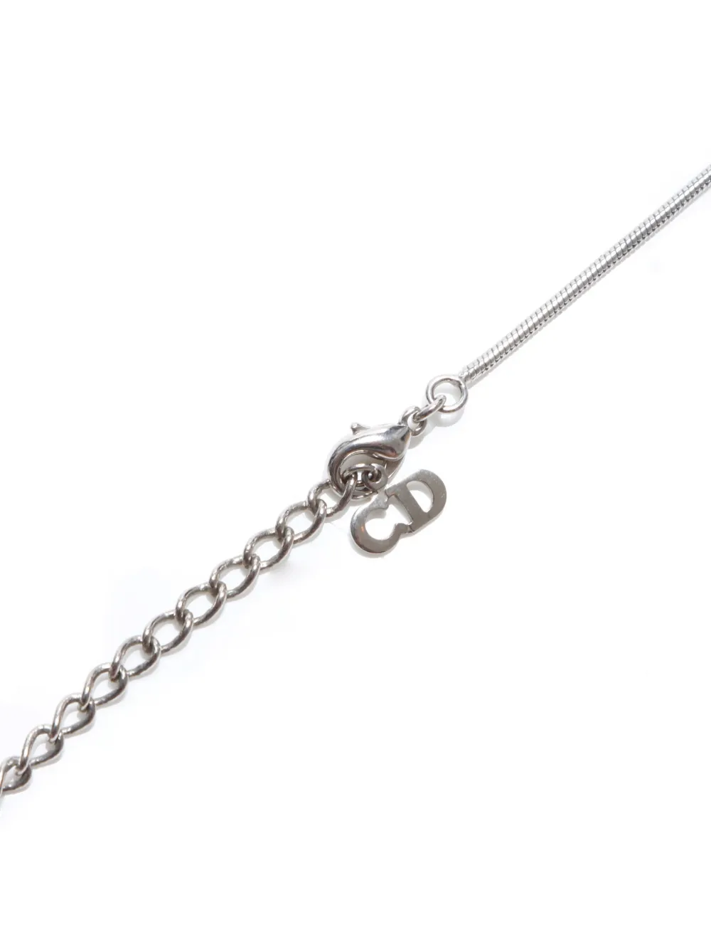 DIOR LOGO PENDANT NECKLACE