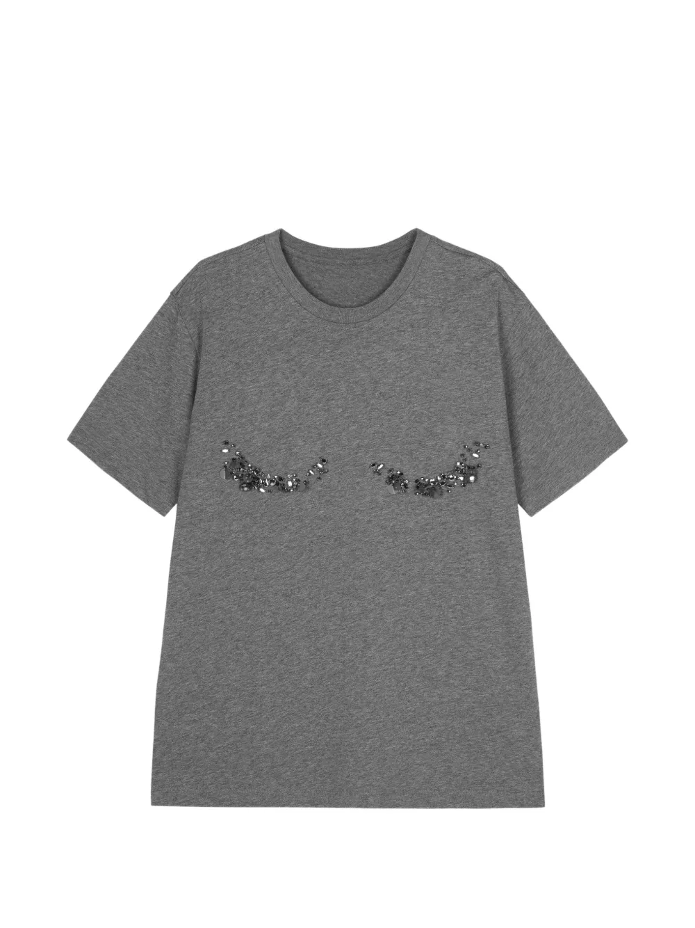 JNBY crystal-embellished T-shirt - Grigio