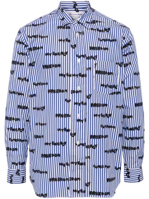 Comme Des Garcons Shirt Freedom printed shirt Men