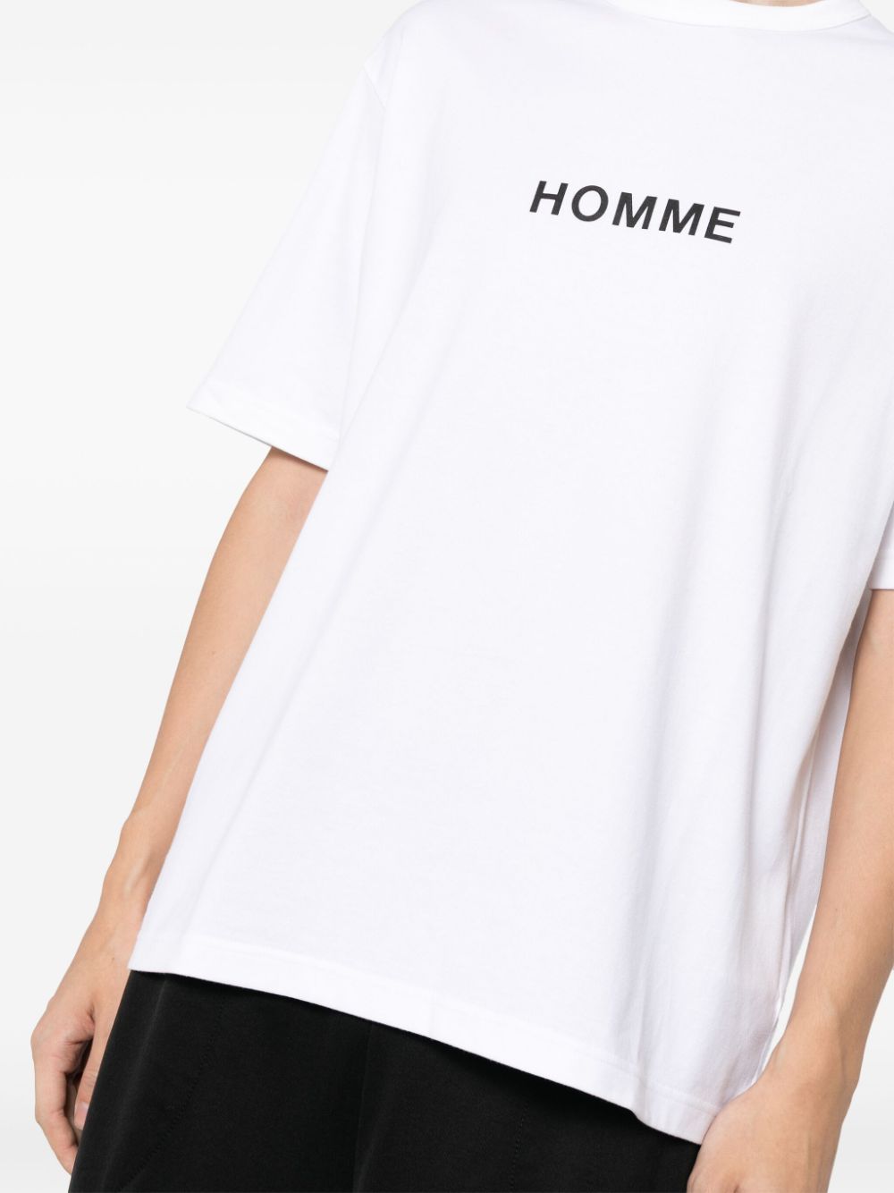 Shop Comme Des Garçons Homme Deux Logo Print T-shirt In Weiss